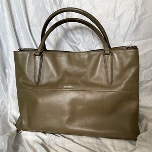 Coach olive green XL Borough bag